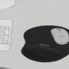 DELOCK mousepad 12040 με gel στήριγμα καρπού, 230 x 202mm, μαύρο