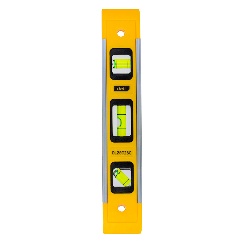 DELI αλφάδι DL290230 με 3 μάτια, πλαστικό, μαγνητικό, 23cm