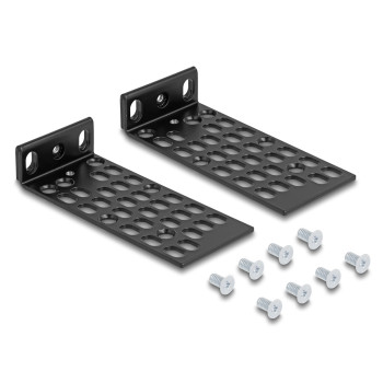 DELOCK σετ βάσεις τοποθέτησης για rack 67281, μαύρο, 2τμχ