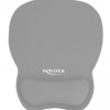 DELOCK Mousepad 12698 με στήριγμα καρπού, 245x206 mm, γκρι