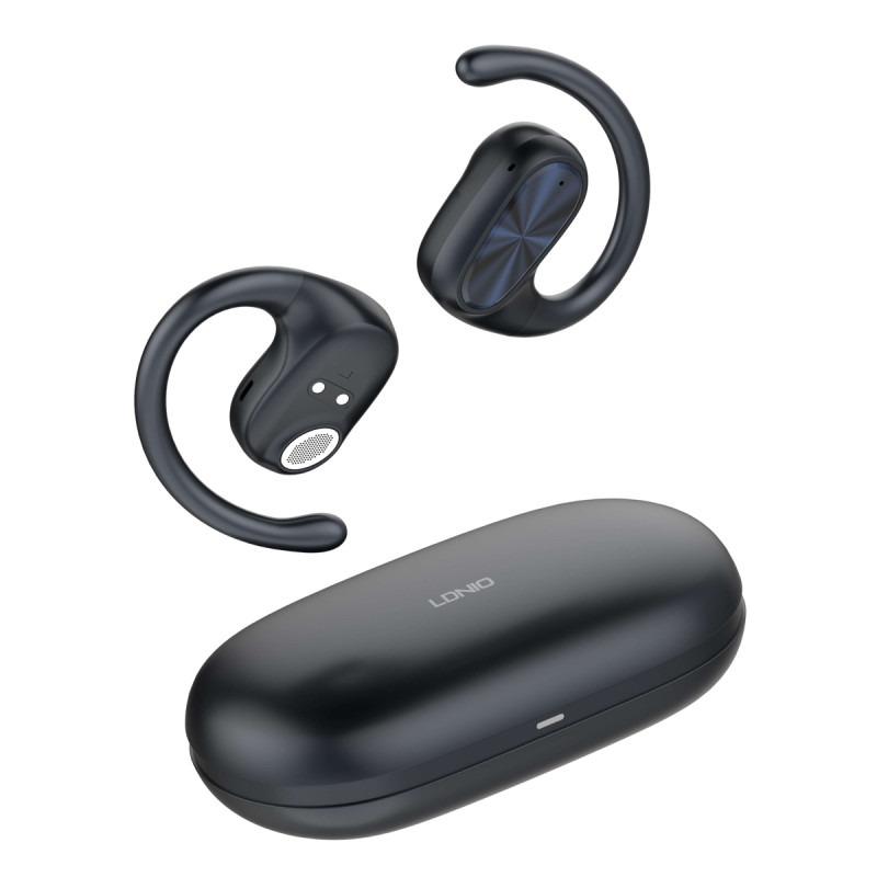 LDNIO earphones με θήκη φόρτισης T07, OWS Bone Conduction, 15mm, 60/500mAh, μαύρα