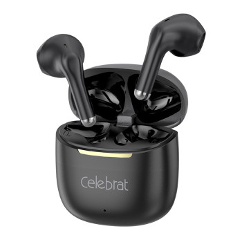 CELEBRAT earphones με θήκη φόρτισης W79, True Wireless, 13mm, 30/300mAh, μαύρα
