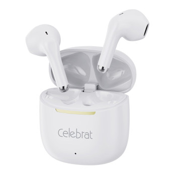 CELEBRAT earphones με θήκη φόρτισης W79, True Wireless, 13mm, 30/300mAh, λευκά