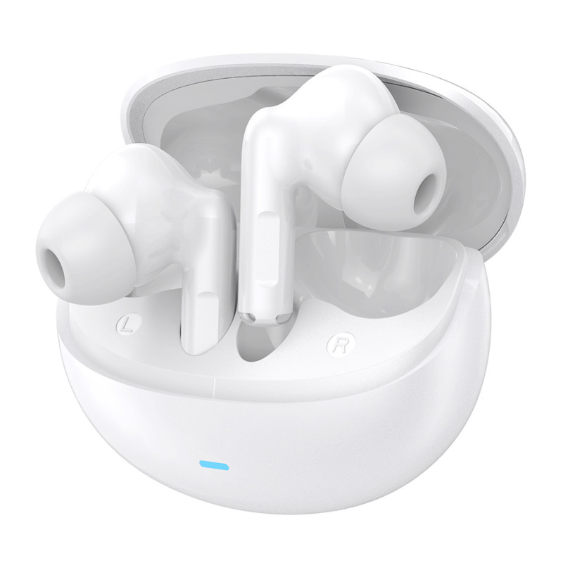 CELEBRAT earphones με θήκη φόρτισης W80, True Wireless, 13mm, 30/230mAh, λευκά