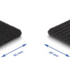 DELOCK αυτοκόλλητα τύπου Velcro 19106 σε ρολό 3m, 45x50mm, μαύρο