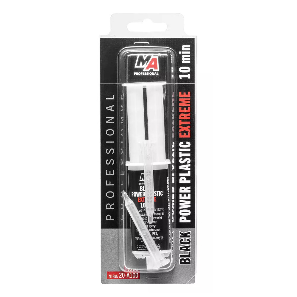 MA PROFESSIONAL κόλλα 2 στοιχείων 20-A100 για πλαστικά, 25ml, μαύρη