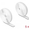 DELOCK ταινία τύπου Velcro 20919, heavy duty, 5mx20mm, λευκή