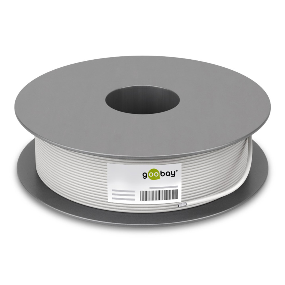 GOOBAY καλώδιο κεραίας 27518, 120dB, 75Ω, CCS, 100m, λευκό