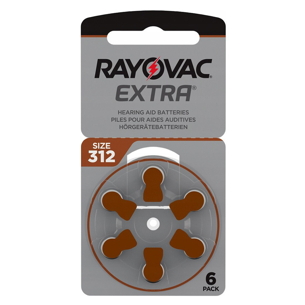 RAYOVAC μπαταρίες ακουστικών βαρηκοΐας 312MF, mercury free, 1.4V, 6τμχ