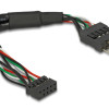 DELOCK καλώδιο USB 2.0 10-pin 2mm σε 2.54mm 41977, 480 Mbps, 12cm