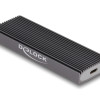 DELOCK θήκη για M.2 NVMe PCIe/SATA SSD 42019, tool free, 10Gbps, μαύρη