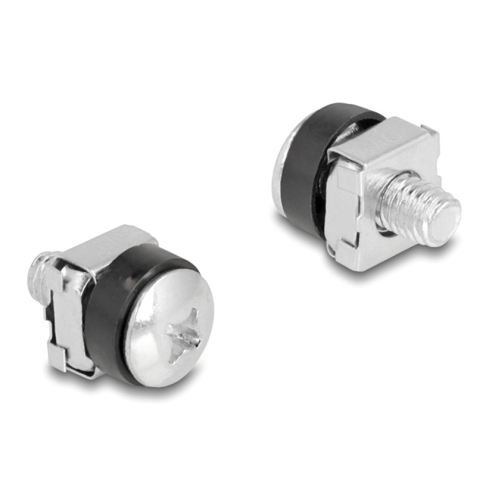 DELOCK σετ βίδες με παξιμάδια 42432 για rack, M6/16mm, ασημί, 100τμχ