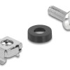 DELOCK σετ βίδες με παξιμάδια 42432 για rack, M6/16mm, ασημί, 100τμχ