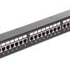 DELOCK patch panel 43295, 19"/1U, CAT 6, 24x coupler RJ45 ports, μαύρο