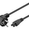 GOOBAY καλώδιο τροφοδοσίας 44877, γωνιακό, 0.75mm², 3m, μαύρο