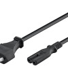 GOOBAY καλώδιο τροφοδοσίας Euro 50084, 2x0.75 mm², 1.5m, μαύρο