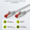 GOOBAY καλώδιο δικτύου 50885, CAT 6 S/FTP, copper, 250MHz, 0.5m, γκρι