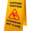 Προειδοποιητική πινακίδα "caution wet floor" 520112, 21-30x58cm, κίτρινη