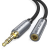 CABLETIME προέκταση καλωδίου ήχου 3.5mm CT-P11F, AUX, 1.8m, μαύρο