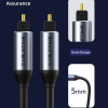 CABLETIME καλώδιο ήχου Toslink CT-AV380-P04GN, gold plated, 5mm, 1m, μαύρο