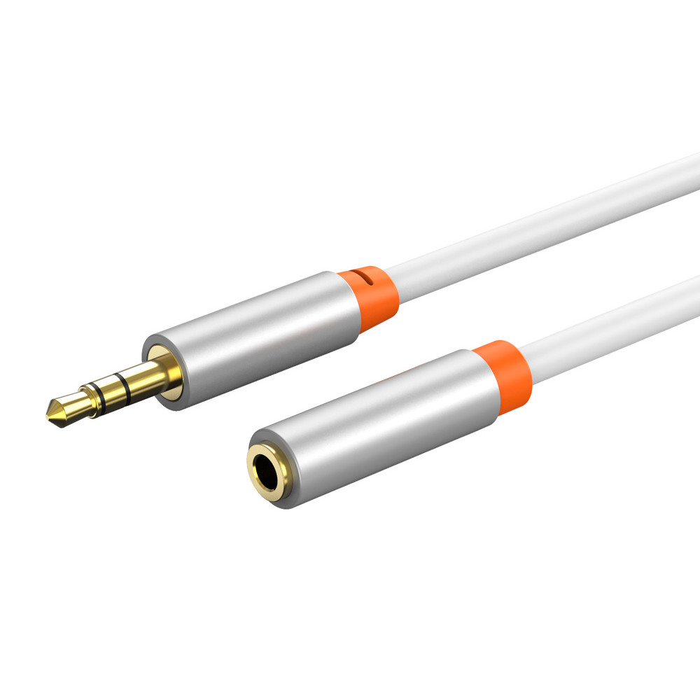 CABLETIME καλώδιο προέκτασης ήχου 3.5mm CT-AV311-P12G, gold plated, 0.5m, λευκό