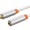 CABLETIME καλώδιο προέκτασης ήχου 3.5mm CT-AV311-P12G, gold plated, 1m, λευκό