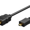 GOOBAY καλώδιο micro HDMI σε HDMI 53781 με Ethernet, 4K/60Hz, 1m, μαύρο