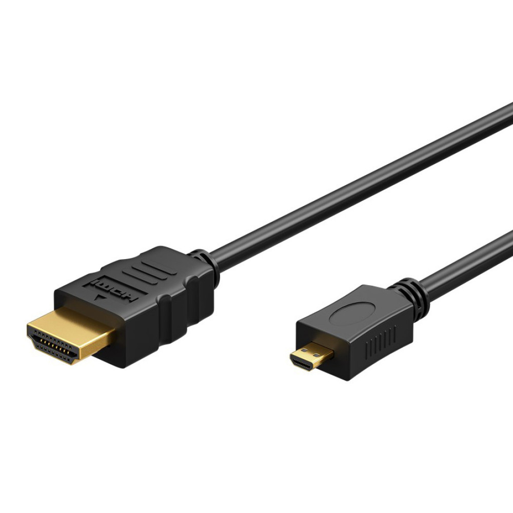GOOBAY καλώδιο micro HDMI σε HDMI 53786 με Ethernet, 4K/60Hz, 3m, μαύρο