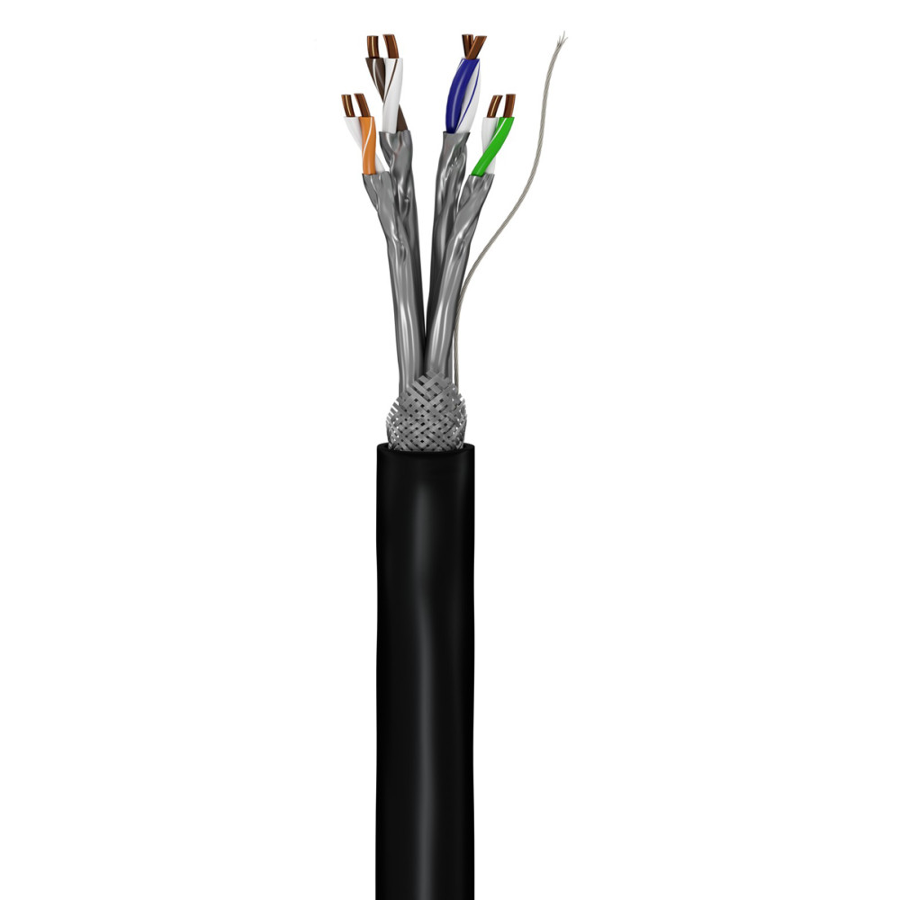 GOOBAY καλώδιο δικτύου 53867, CAT 7 S/FTP, Copper, 50m, μαύρο