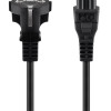 GOOBAY καλώδιο τροφοδοσίας 57846, 0.75mm², 1m, μαύρο