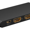 GOOBAY HDMI splitter 58481, 1-in σε 2-out, 4K/60Hz, μαύρο