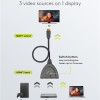 GOOBAY HDMI switch 58487, 3-in σε 1-out, 4K/30Hz, μαύρο