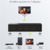 GOOBAY HDMI switch 58489 με τηλεχειριστήριο, 4 σε 1, 4K/60Hz, μαύρο