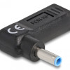 DELOCK αντάπτορας τροφοδοσίας laptop 60004, USB-C σε HP 4.5x3mm, μαύρος