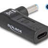 DELOCK αντάπτορας τροφοδοσίας laptop 60004, USB-C σε HP 4.5x3mm, μαύρος