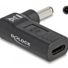 DELOCK αντάπτορας τροφοδοσίας laptop 60007, USB-C σε Dell 4.5x3mm, μαύρος