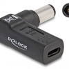 DELOCK αντάπτορας τροφοδοσίας laptop 60008, USB-C σε Dell 7.4x5mm, μαύρος