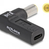 DELOCK αντάπτορας τροφοδοσίας 60012, USB-C σε IBM 7.9x5.5mm, 90°, μαύρος