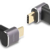 DELOCK αντάπτορας USB-C 60059, αρσενικό σε θηλυκό, 100W, 40Gbps, γκρι