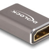 DELOCK αντάπτορας HDMI 60078 με Ethernet, 8K/60Hz, μεταλλικός, γκρι