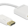 DELOCK αντάπτορας DisplayPort σε VGA 61007, Full HD, passive, λευκός