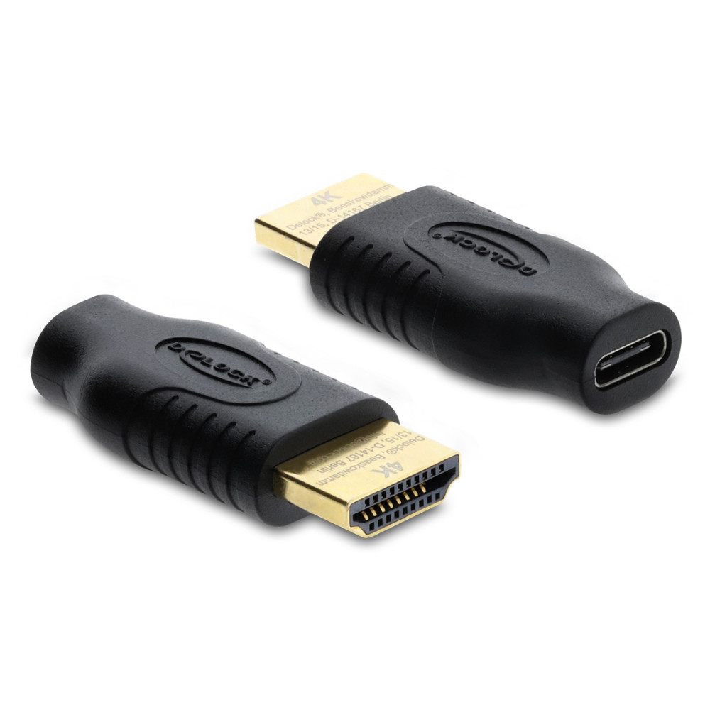 DELOCK αντάπτορας HDMI σε USB-C 61075, 4K/60Hz, μαύρος