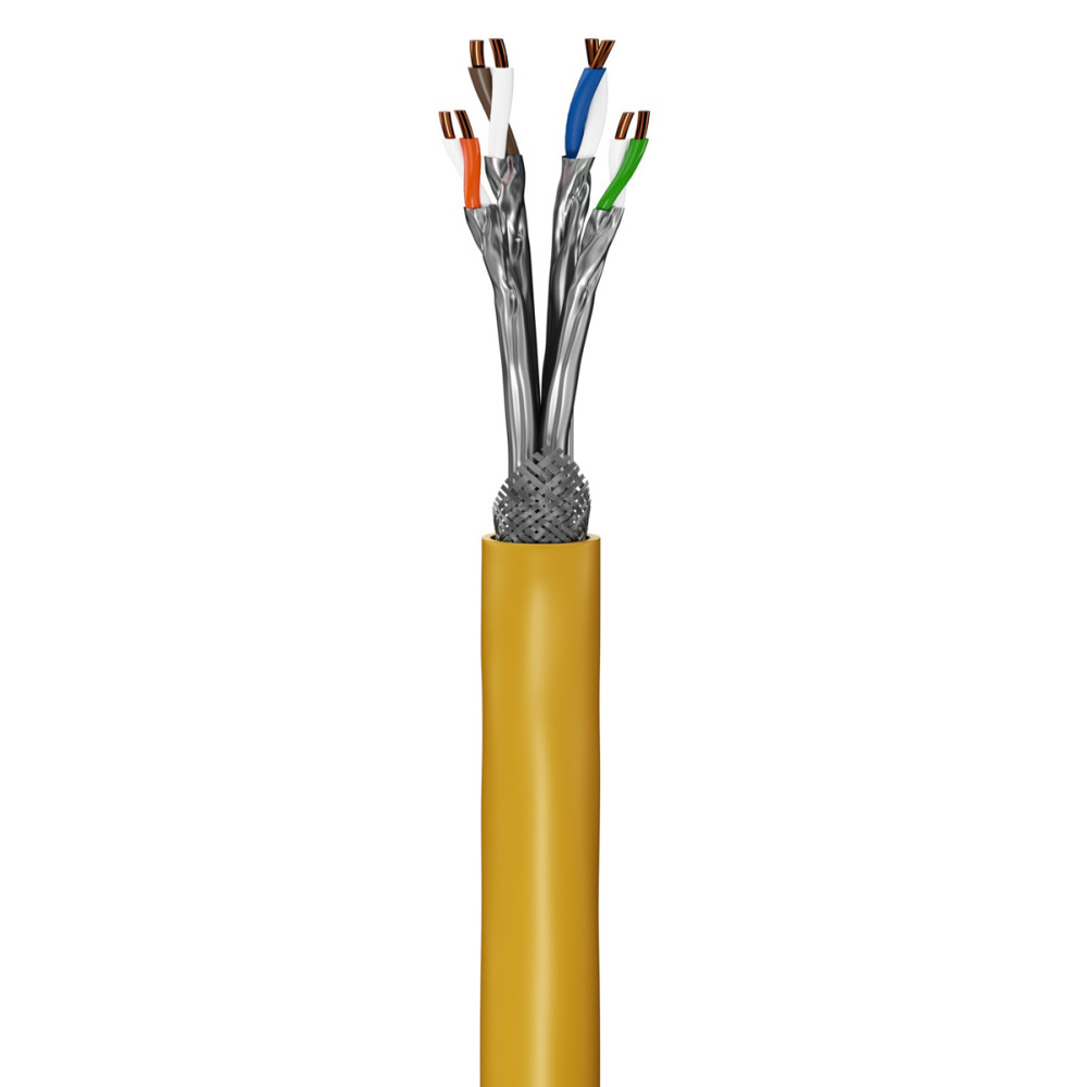 GOOBAY καλώδιο δικτύου 61126, CAT 8.1 S/FTP, copper, GHMT, 25m, κίτρινο