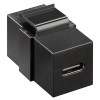 GOOBAY keystone module USB-C 3.2 Gen 2 61261, θηλυκό σε θηλυκό, μαύρο