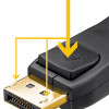 GOOBAY καλώδιο DisplayPort 61712, 4K/60Hz, 21.6 Gbps, 2m, μαύρο