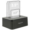 DELOCK docking station για 2.5" ή 3.5" SATA HDD/SSD 62661, 2 θέσεων, 6Gbps, clone function, μαύρο