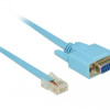 DELOCK Καλώδιο Serial RS-232 DB9 female σε RJ45 male, 1m, μπλε