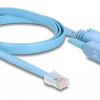 DELOCK καλώδιο serial RS-232 DB9 σε RJ45 63353, 1m, μπλε