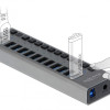DELOCK USB hub 63738 με διακόπτες, 13x θυρών, 5Gbps, γκρι