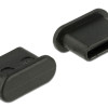 DELOCK κάλυμμα προστασίας για θύρα USB-C 64014, μαύρο, 10τμχ